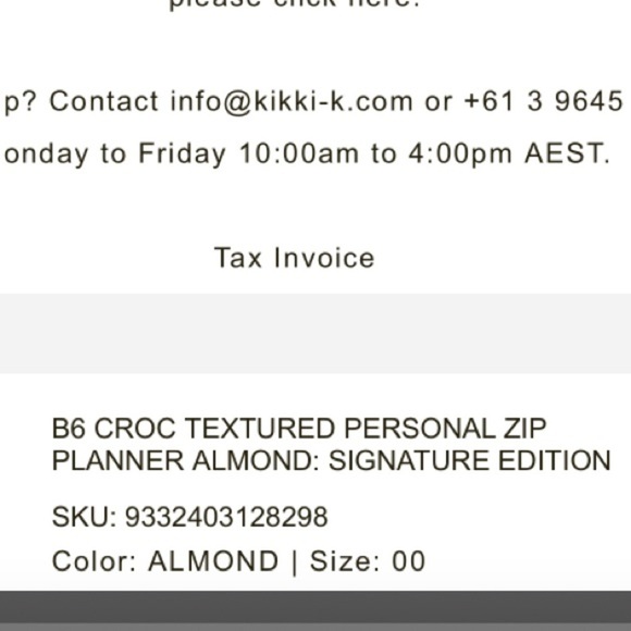 Kikki.K kikki K almond faux croc zip planner with hole punch B6 - Picture 11 of 11